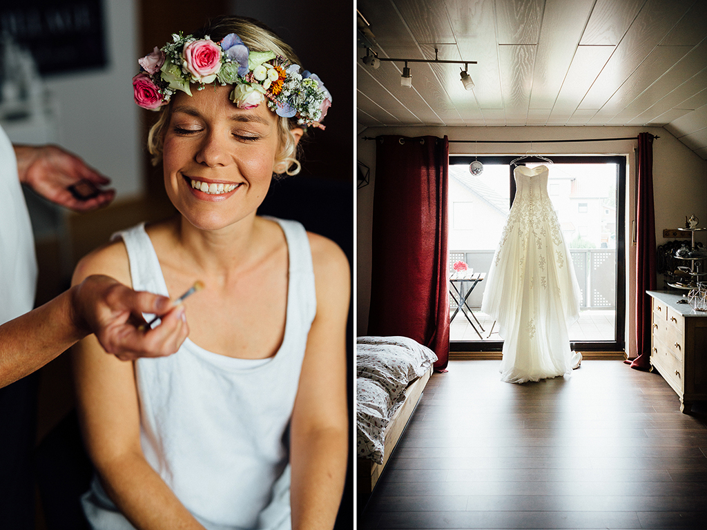 dominik neesen hochzeitsfotograf rietberg, lachende braut, brautkleid