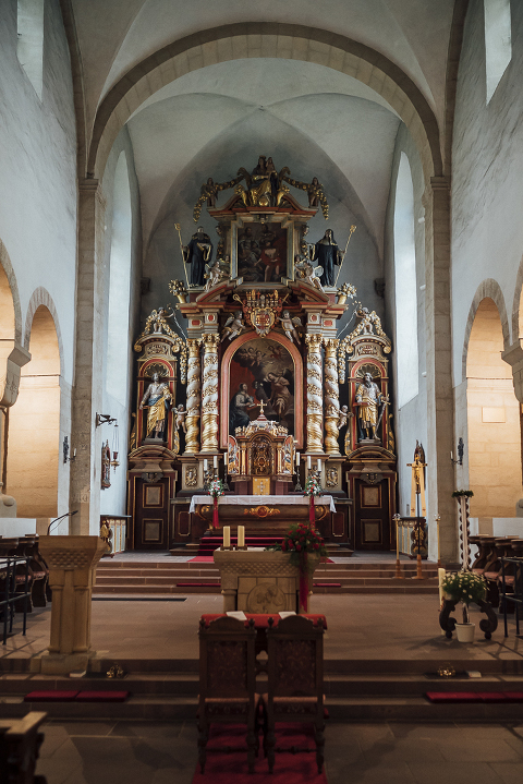 Rubinhochzeit, Schloss Gehrden, Klosterkirche, Innenansicht